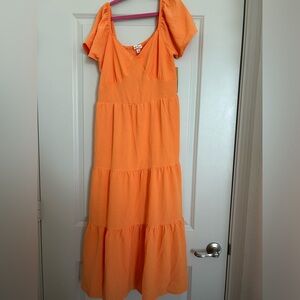 NWT Derek Heart orange maxi dress XL